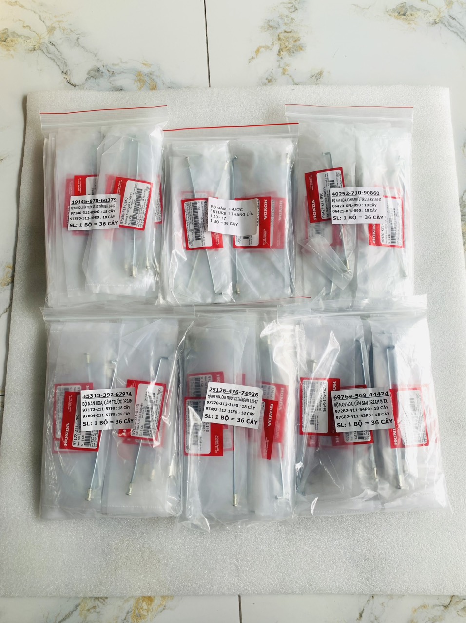 Bộ căm trước sau dream - wave - zx - rs - future 1 - s110 zin chính hãng honda việt nam