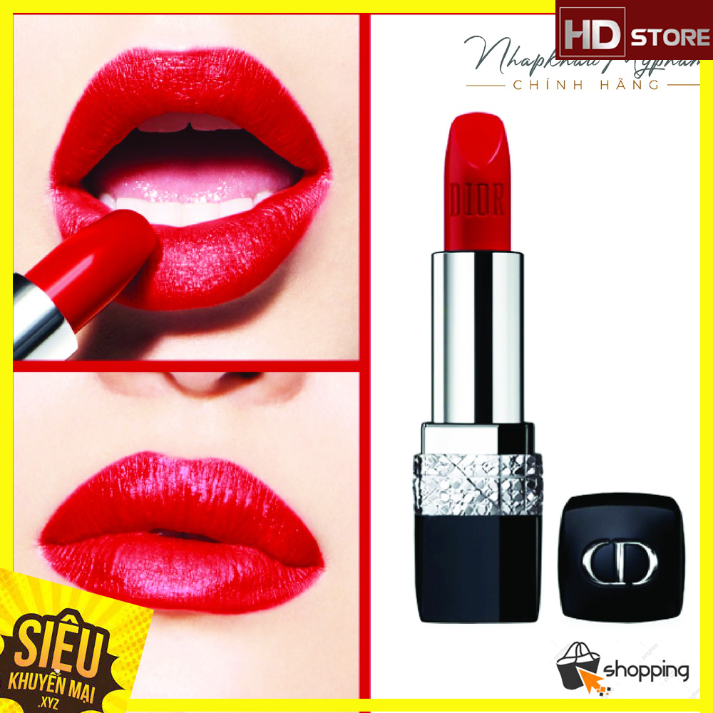 [HÀNG REVIEW] Son D.I.O.R R.O.U.G.E Bản cao cấp- Chất son mềm mượt, đầy đặn, không khô môi, lên màu siêu chuẩn, mang màu cam pha đỏ nổi bật sẽ tôn làn da của Bạn thêm rạng ngời khi lên môi