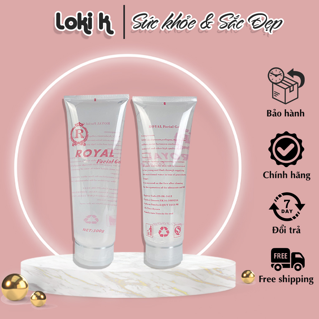 Gel triệt lông Loki K, gel lạnh triệt lông Royal sử dụng cho máy triệt lông, máy nâng cơ, Hifu, máy RF giúp tăng hiệu quả trong quá trình tẩy lông, làm dịu và giảm viêm da, làm trắng sáng vùng da tẩy