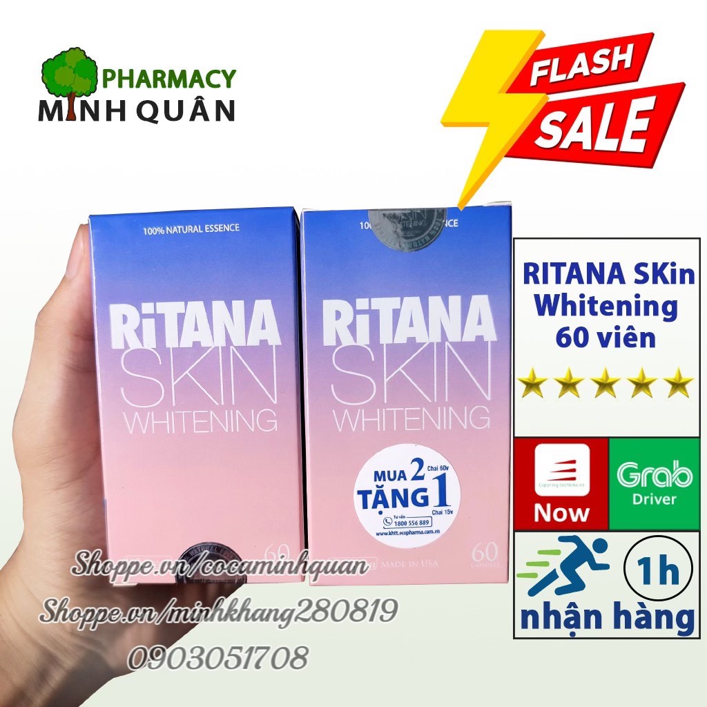 Viên uống trắng da ritana skin whitening - minh quân