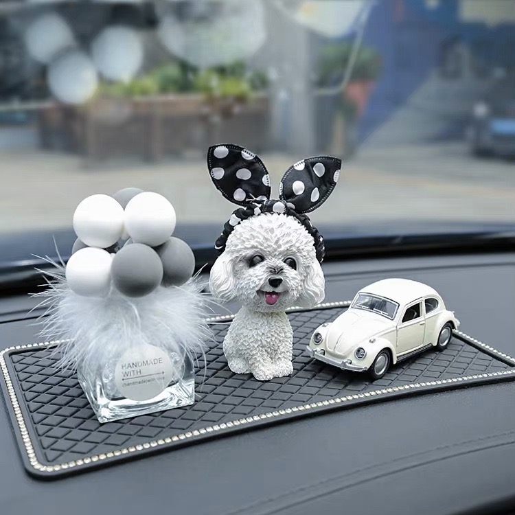 Set cún nơ trang trí taplo xe hơi cao cấp chính hãng