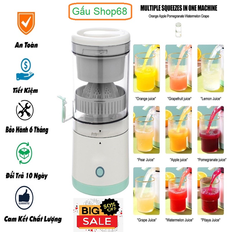 Máy vắt cam tự động đa năng máy ép cam không dây máy ép trái cây mini máy ép hoa quả tự động sử dụng sạc usb-máy ép trái cây điện
