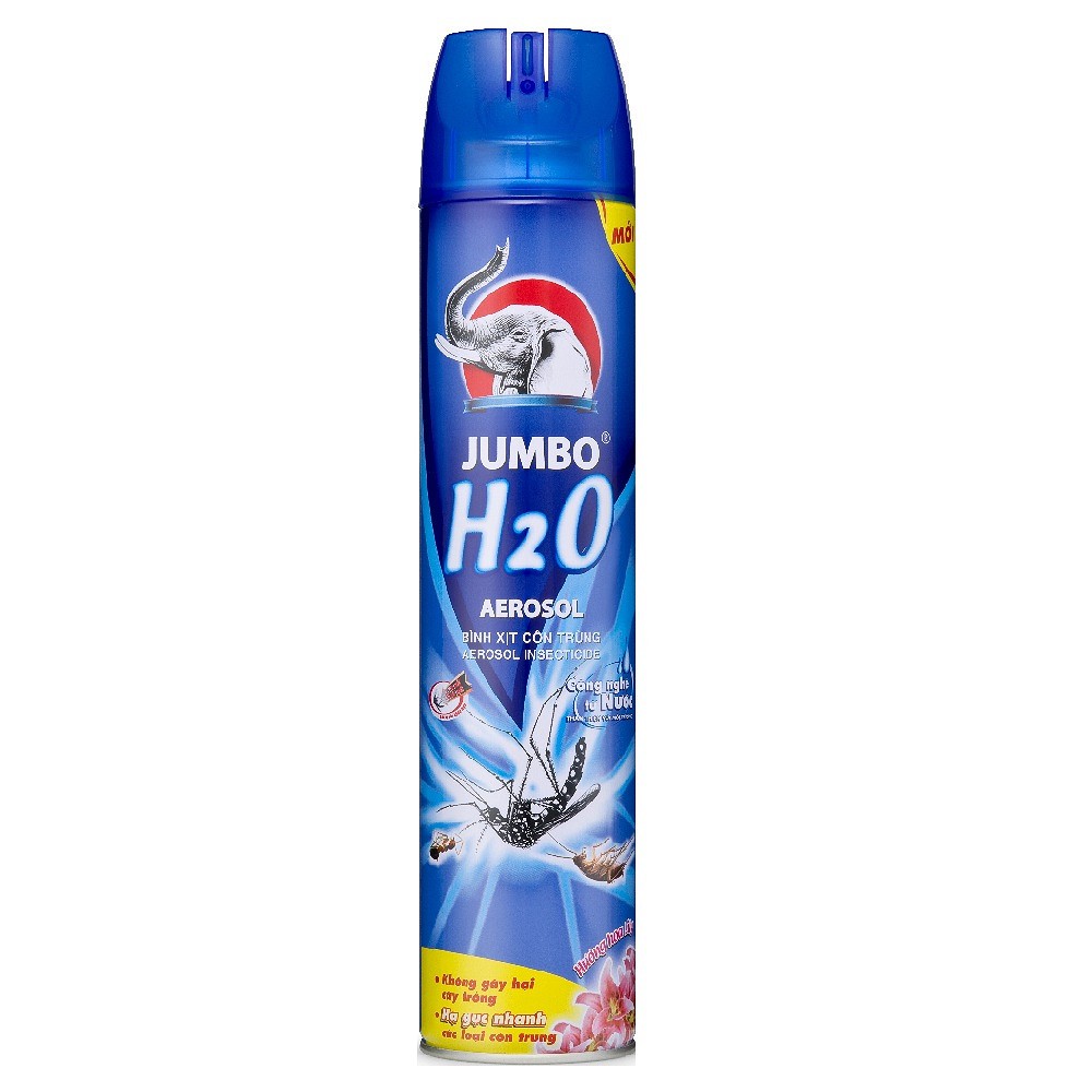 Bình xịt côn trùng jumbo h20 super hương hoa và trà 600ml