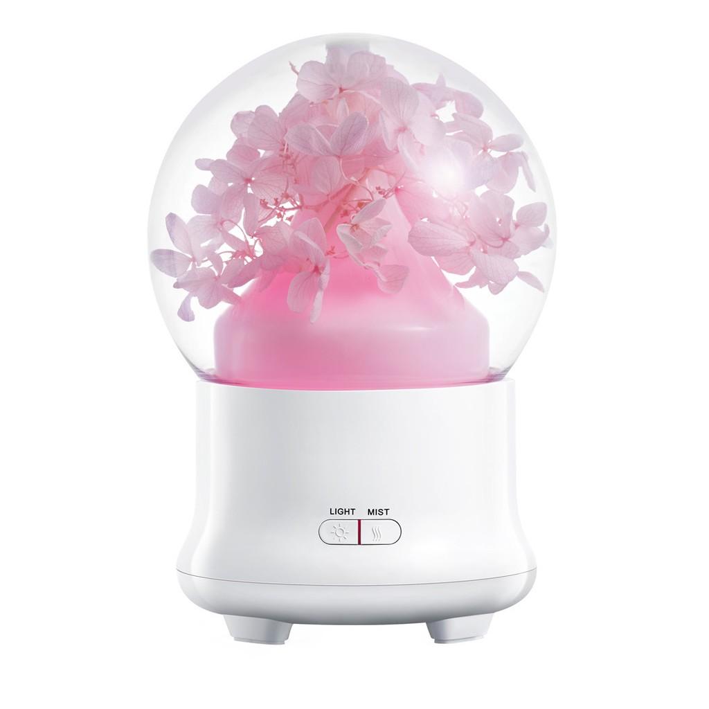 [HCM]Máy Xông Khuếch Tán Phun Hơi Sương Tinh Dầu Tạo Độ Ẩm Làm Thoáng Không Khí Khử Mùi Hiệu Quả Hình Túc Cầu Hồng 100 ml