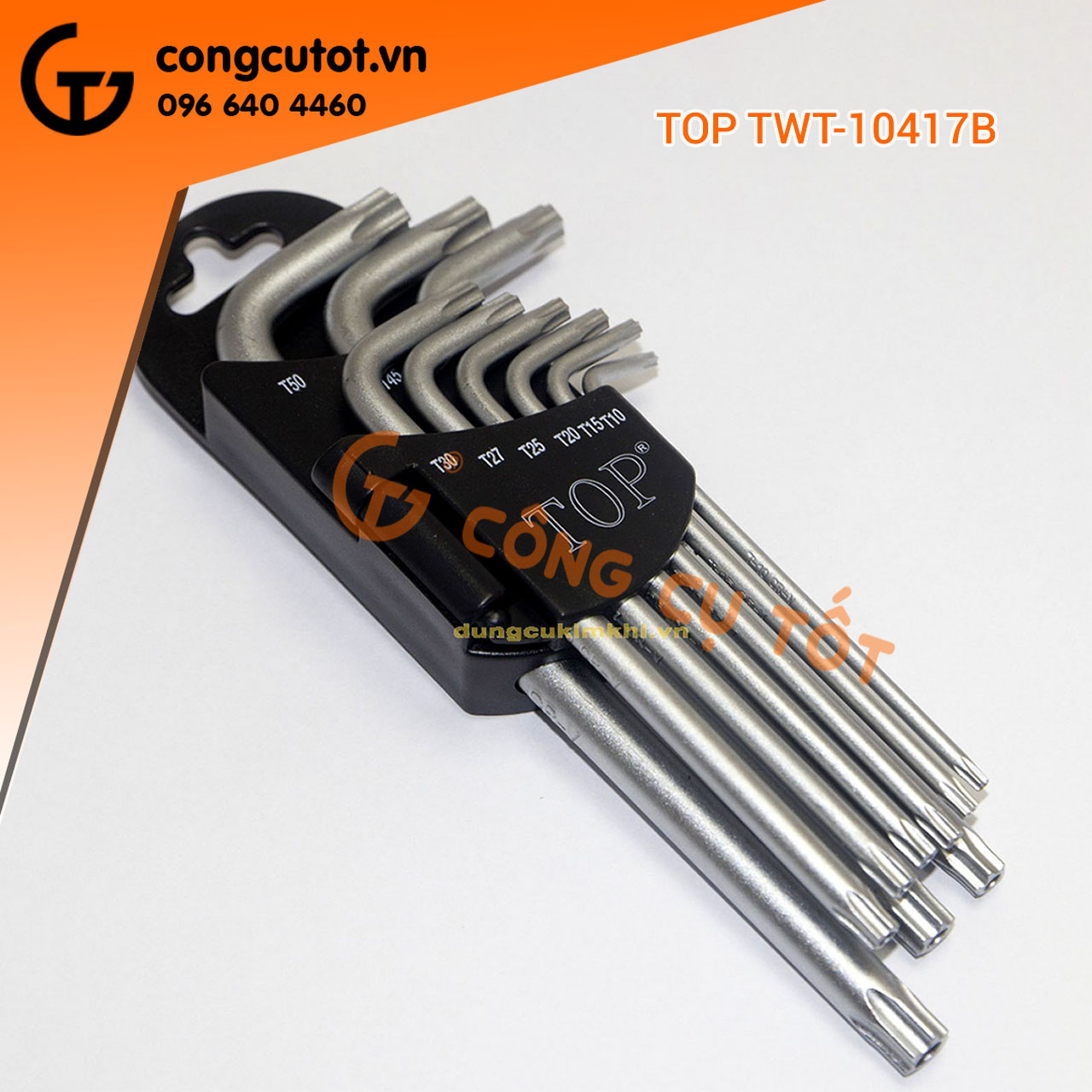 Bộ lục giác đầu bông 9 cây hệ mét TOP TWT-10417B