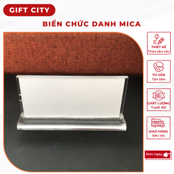 Biển chức danh mica 10x22cm