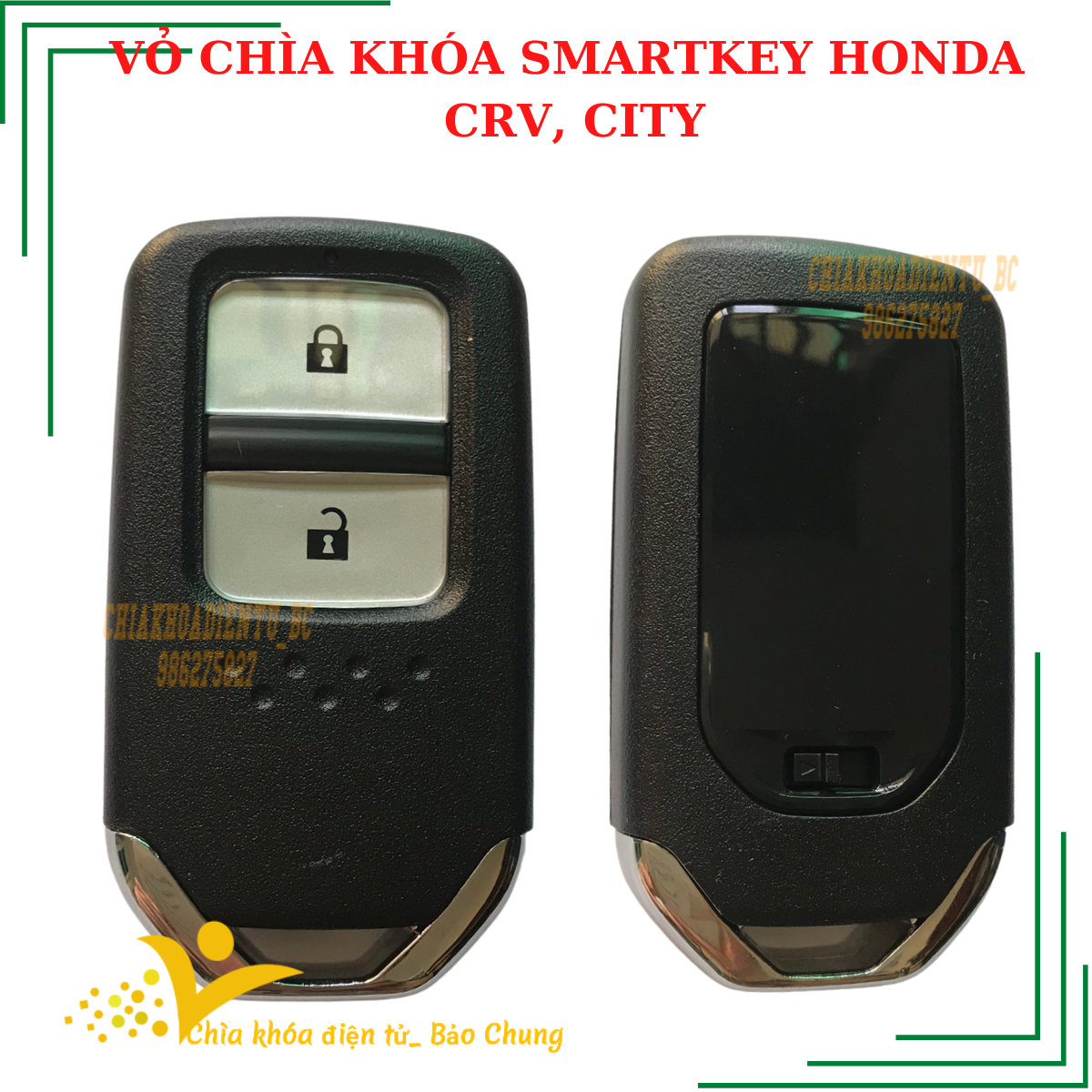 Phụ kiện Vỏ chìa khóa smartkey Honda City, Crv 2 nút