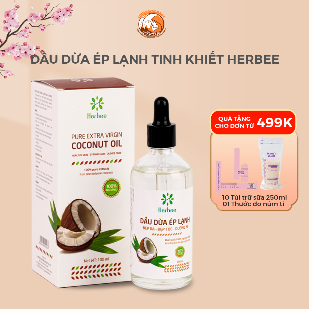 Dầu Dừa Ép Lạnh Tinh Khiết Herbee