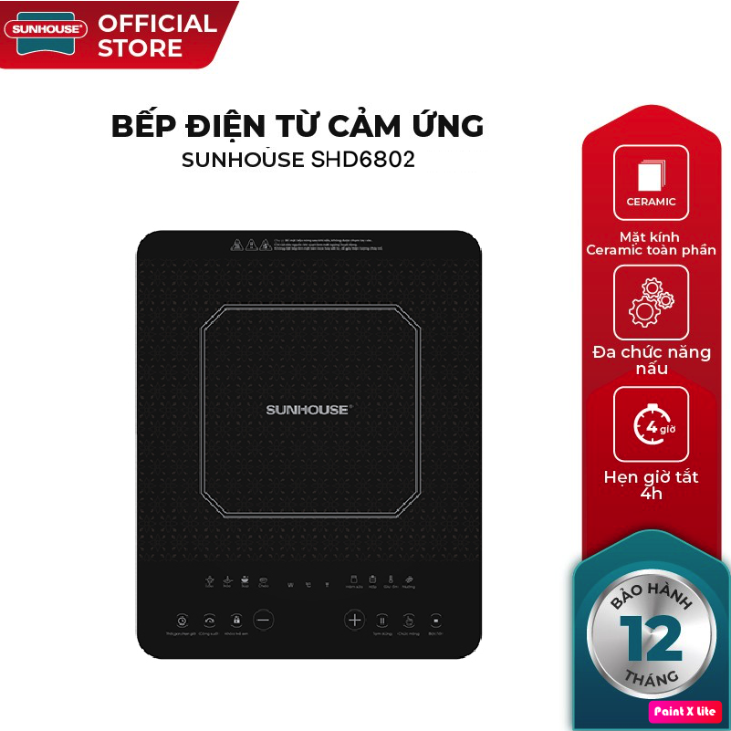 Bếp từ cảm ứng sunhouse shd6802 ,bảo hành chính hãng 12 tháng toàn quốc