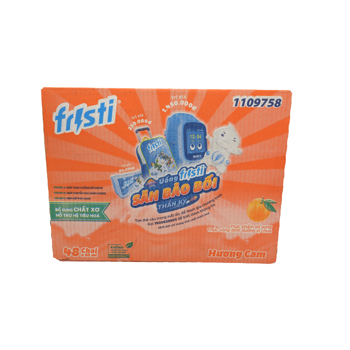 Thùng 48 chai sữa chua uống cam Fristi 80ml - HSD 10/04/2024