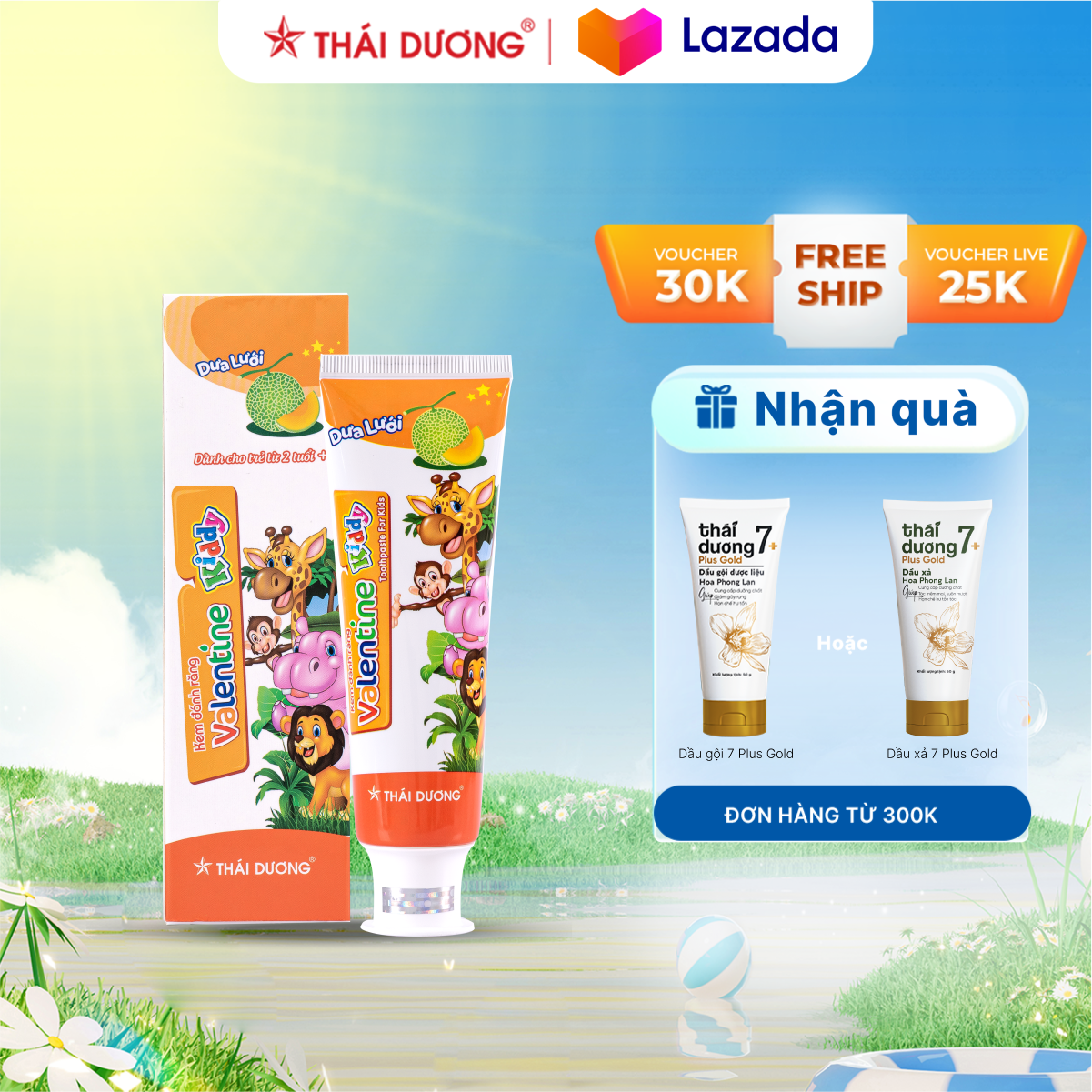 Kem đánh răng valentine kiddy dành cho trẻ em 100g - sao thái dương
