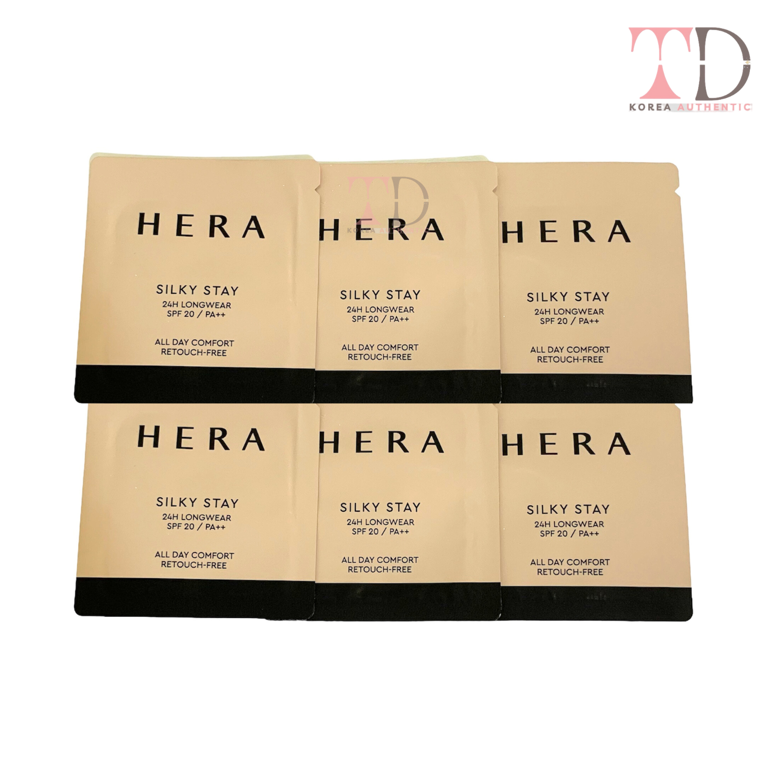 HERA silky stay long wear 24h foundation spf20/pa++ gói kem nền hera che khuyết điểm mỏng như lụa giữ lâu 24h