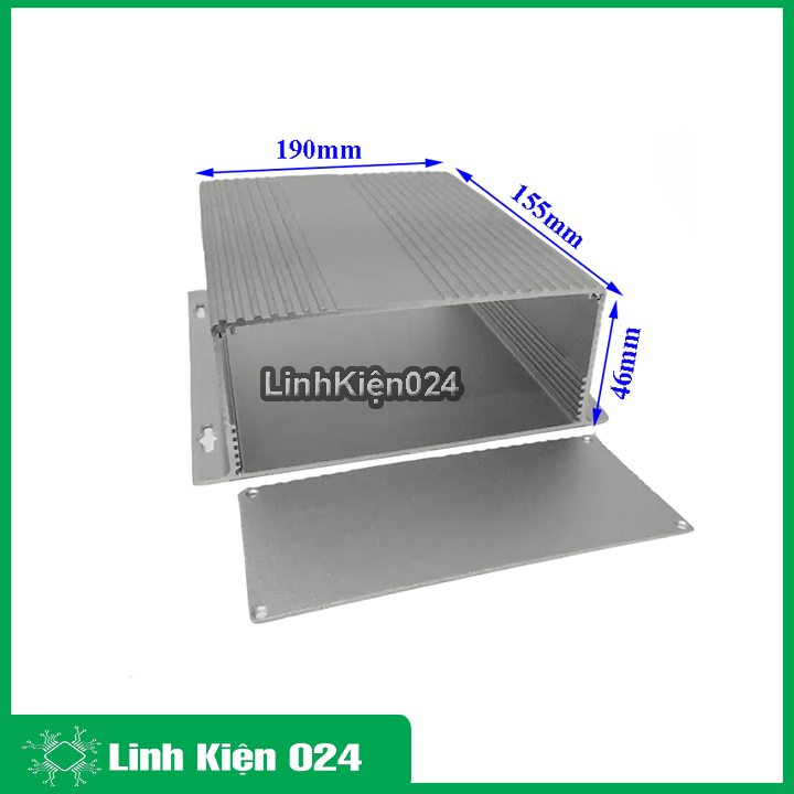 Hộp nhôm định hình 190x46x155mm hộp đựng mạch