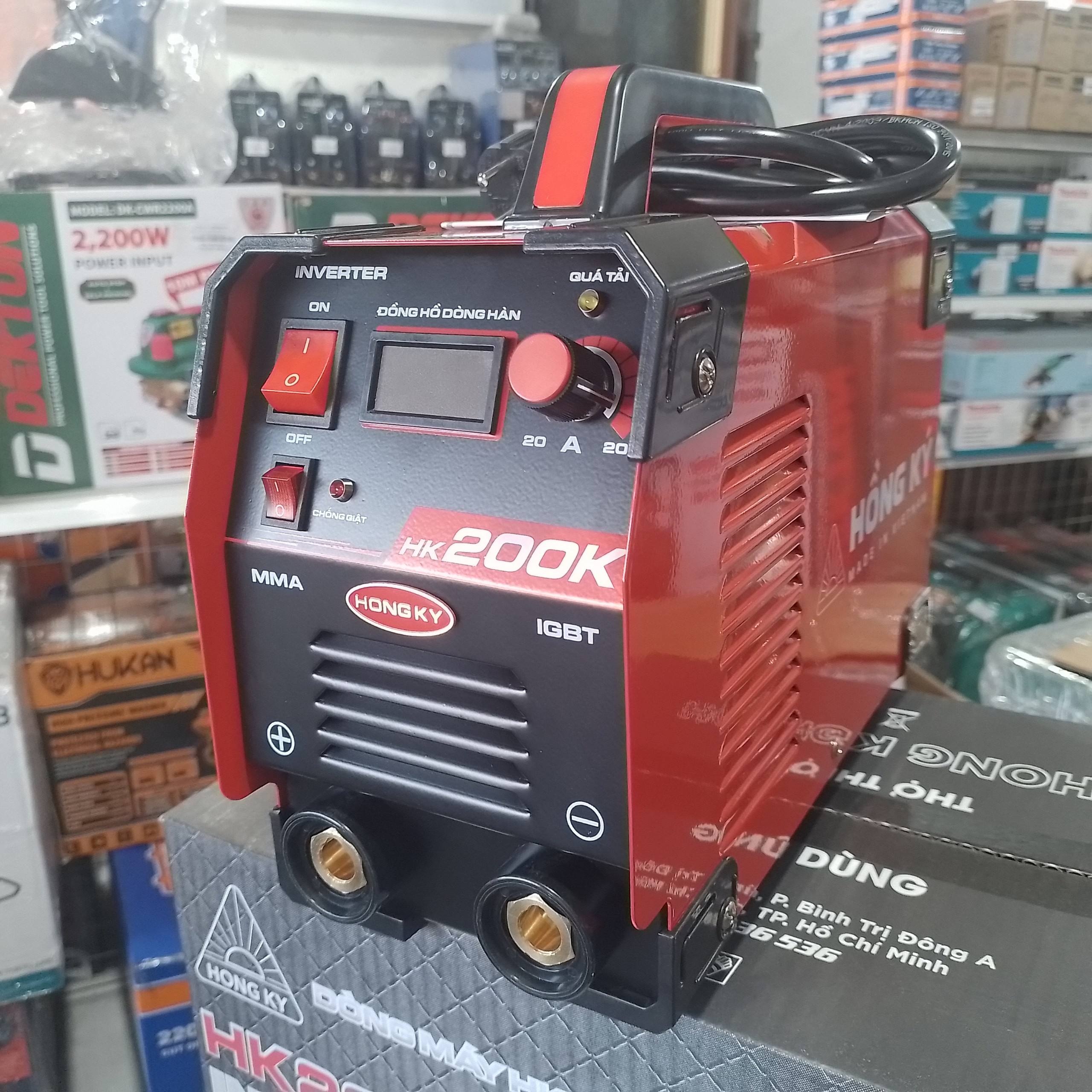 Máy hàn que hồng ký - hk200k máy hàn điện tử chính hãng bảo hành 18 tháng