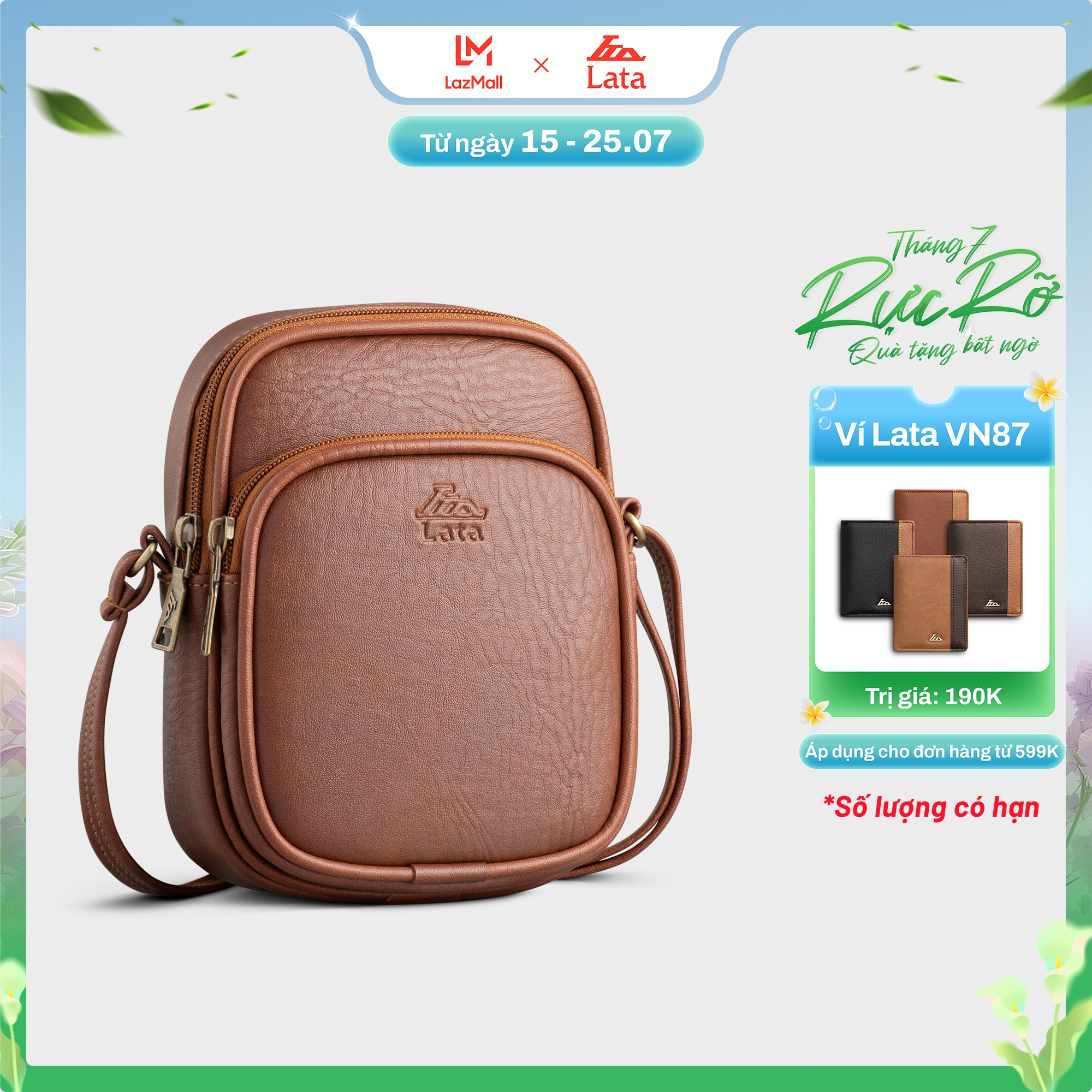 Túi đeo chéo da nữ thời trang cá tính lata hn117