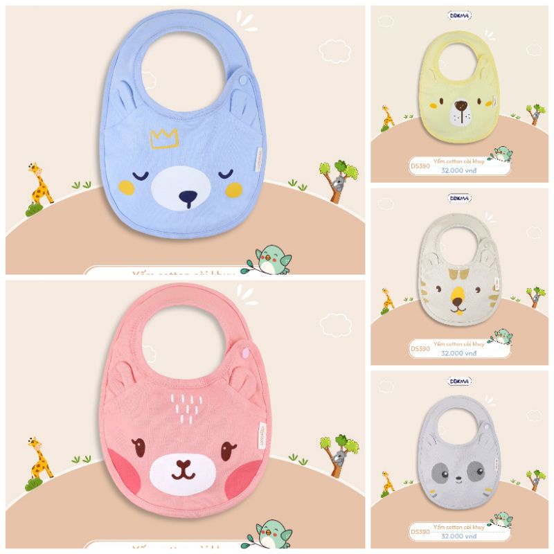 Yếm cotton Dokma cho bé