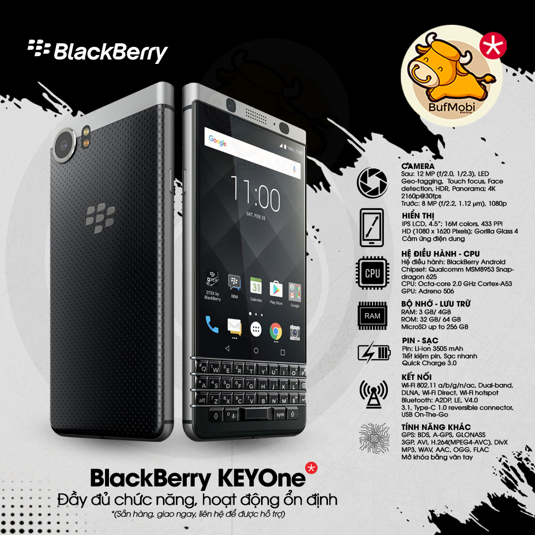 [BufMobi] BlackBerry KEYOne - Đầy đủ chức năng, hoạt động ổn định