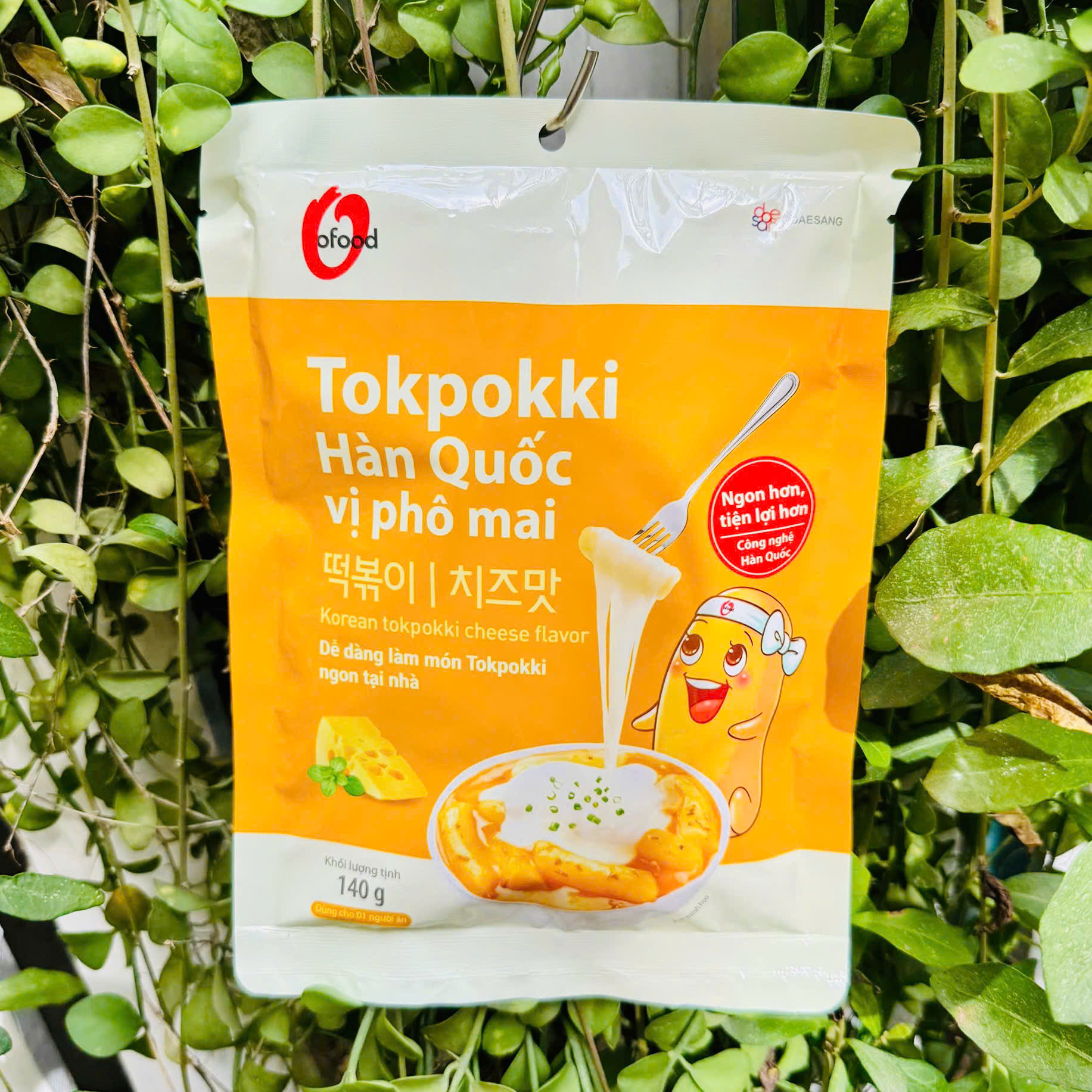 BÁNH GẠO TOKPOKKI HÀN QUỐC O'FOOD [VỊ PHÔ MAI] [GÓI 140G]