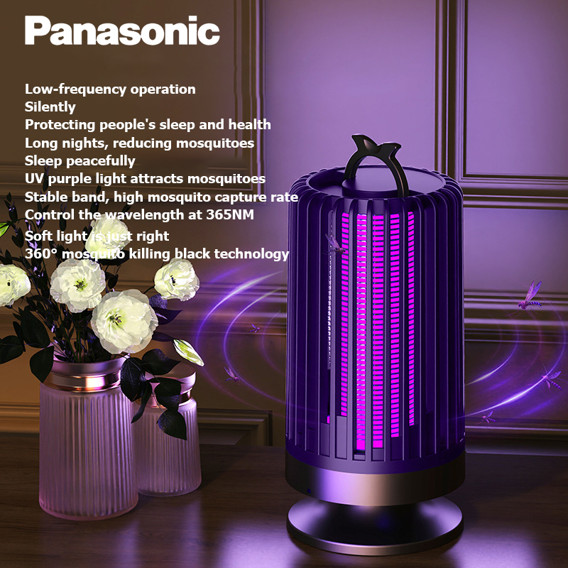 Panasonic Đèn bắt muỗi, đèn diệt côn trùng Điện Đèn Diệt Muỗi Đèn Uv Chống Muỗi Bẫy Sạc USB Cắm Trại Ngoài Trời Đèn Đuổi Âm Trần Chất Liệu ABS