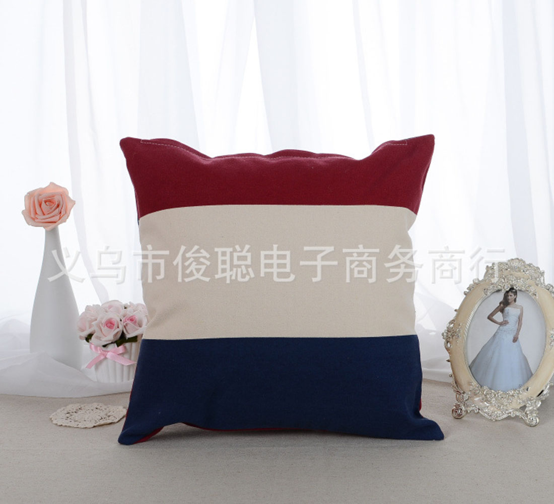 VỎ GỐI tựa sofa 45x45cm 2 mặt cao cấp hàng đẹp đúng chuẩn TRANGTRIDECOR vải đẹp không kèm ruột hoạ tiết Âu Mỹ Đỏ vải bố dày vintage