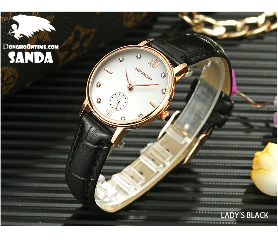 Đồng hồ nữ dây da sanda 201 TREND đồng hồ kim thời trang cho phái đẹp