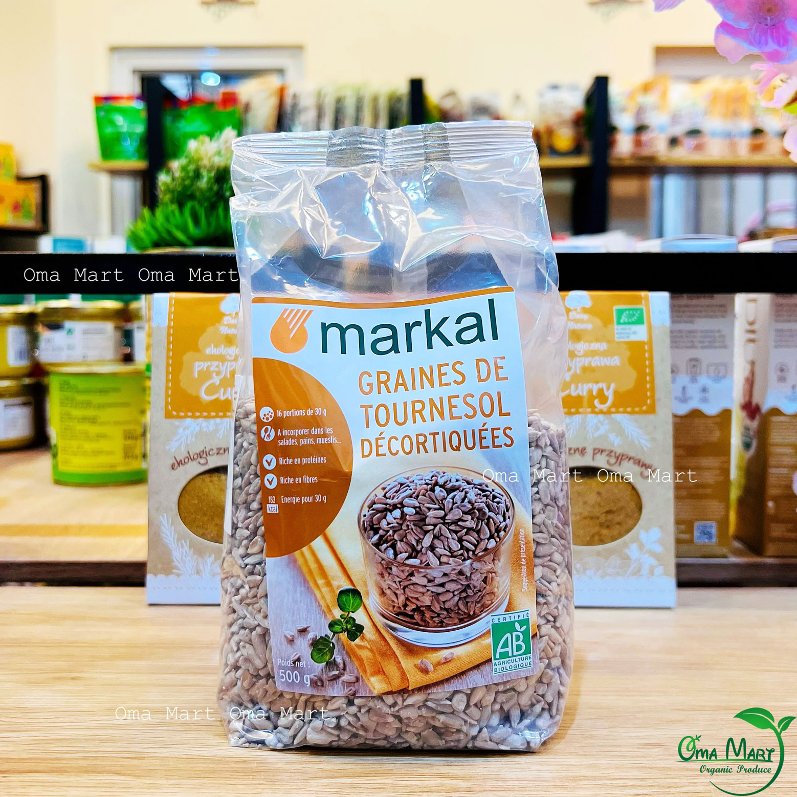 Hạt hướng dương tách vỏ hữu cơ markal 500g