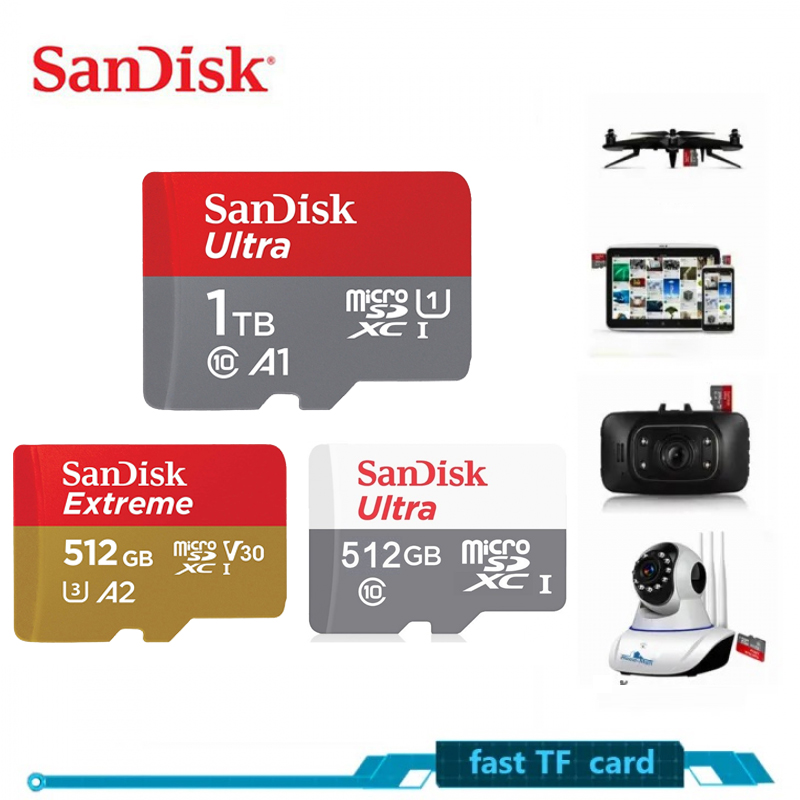 Thẻ Nhớ 1TB Thẻ Micro SD 512GB 256GB 128GB 64GB Class10 UHS-1 Thẻ Nhớ Microsd A1 A2 Thẻ TF/SD