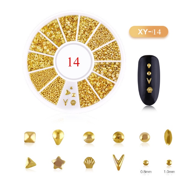 Sét Phụ Kiện Charm 14 Gắn Móng Chăm Sóc Trang Trí Móng Làm Nail shopinail
