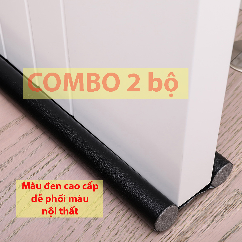 COMBO 2 bộ Thanh chắn cửa VỎ DA (ron chân cửa) chống thoát hơi máy lạnh, máy điều hòa 2B137