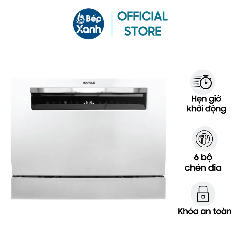 Máy Rửa Chén Để Bàn HAFELE HDW-T50B 539.20.600 - Sức chứa 6 bộ đồ ăn - 7 chương trình rửa - Điều khiển cảm ứng - Hàng chính hãng