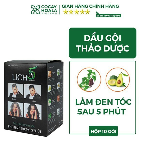 Dầu gội nhuộm tóc thảo dược lich5
