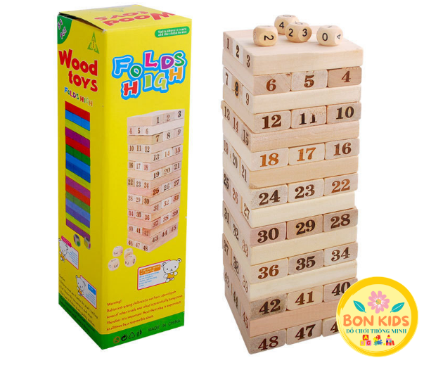 Đồ chơi rút gỗ 48 thanh size lớn - Hàng đẹp loại 1
