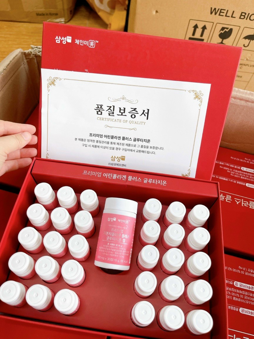 Collagen + 1 hộp viên uống trắng da - Nhập khẩu Hàn Quốc