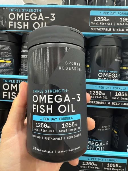 Viên uống Dầu cá SR Triple Strength Omega-3 Fish Oil của Mỹ.