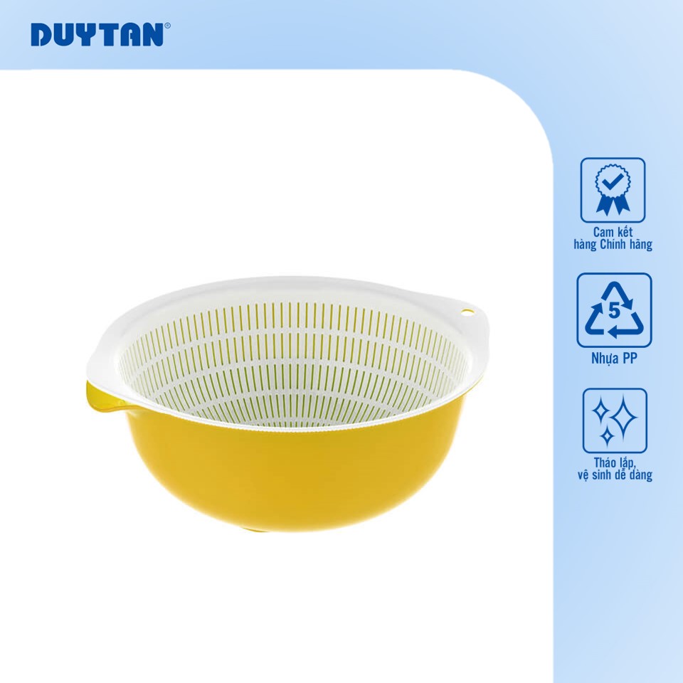 Bộ thau rổ 3t2 duy tân bao gồm một thau và một rổ, tiện lợi cho góc bếp mọi nhà