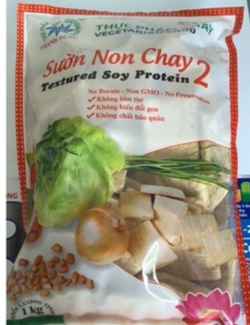 -	 1kg sườn non chay c03 gofood , thuần chay từ đậu nành,chất lượng cao.