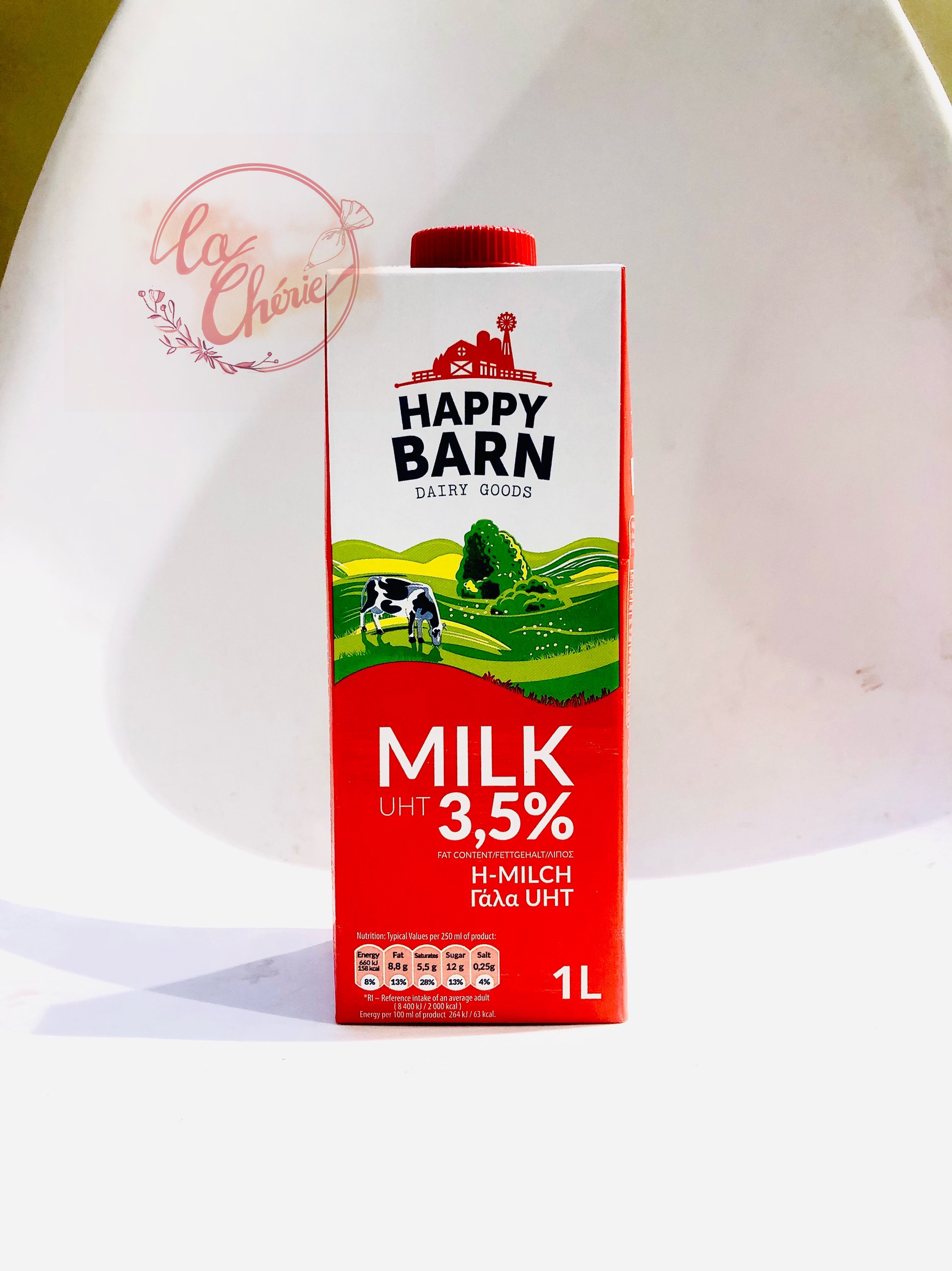 Sữa tươi nguyên kem happybarn uht milk 3.5% 1l