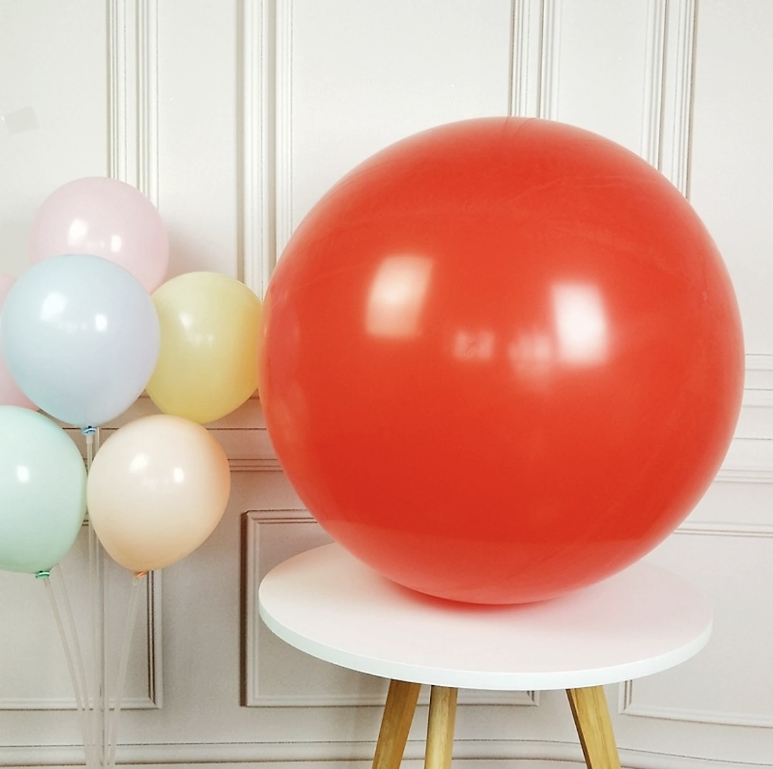 (24inch) Bóng cao su tròn 24inch siêu to đủ màu - bơm căng đạt 60cm - trang trí kết hợp tạo cổng/chù