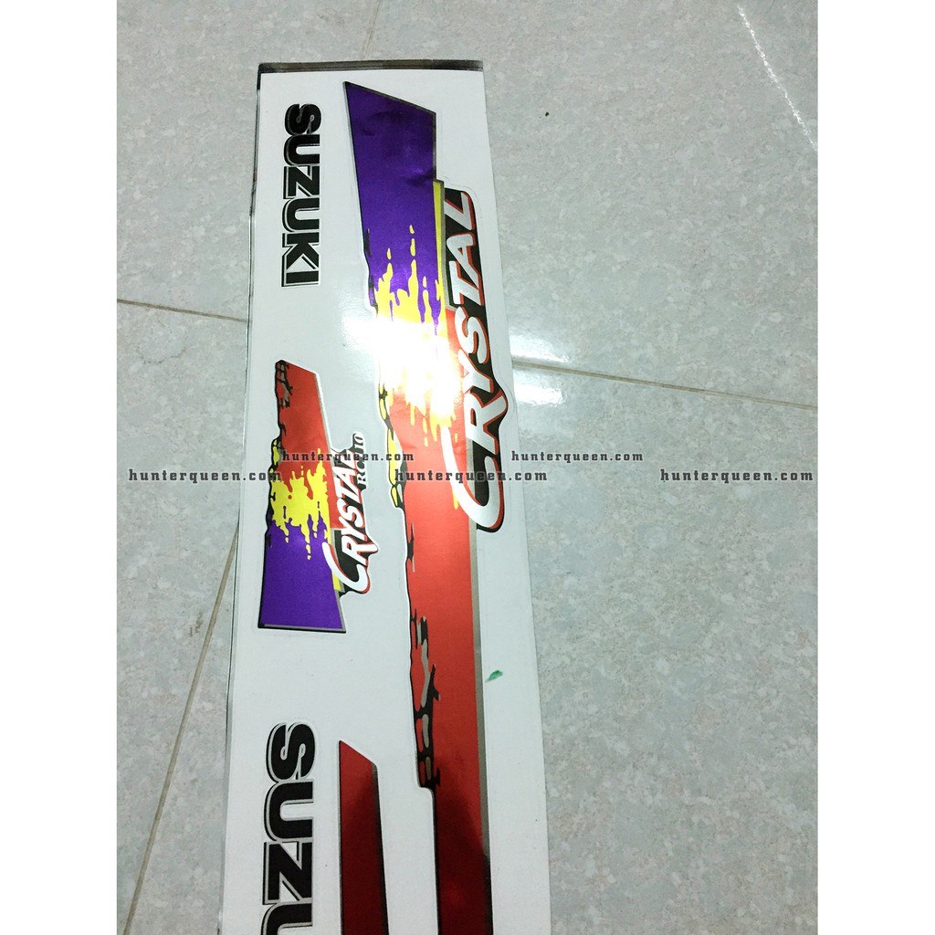 Tem Rời Dán Xe Suzuki Crystal, Chất Liệu Crom Cao Cấp. Làm Đẹp Cho Xế Yêu
