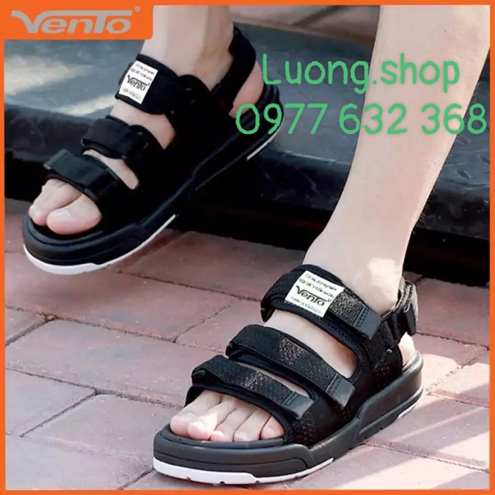 Giày Sandal Vento nam nữ bền đẹp SD1001 đen trắng (black white)
