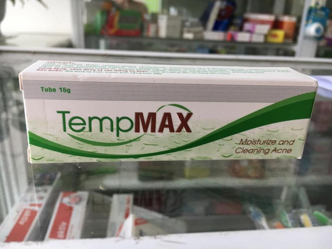 Kem giữ ẩm , chăm sóc da mụn tempmax moisturize and cleaning acne 15g.