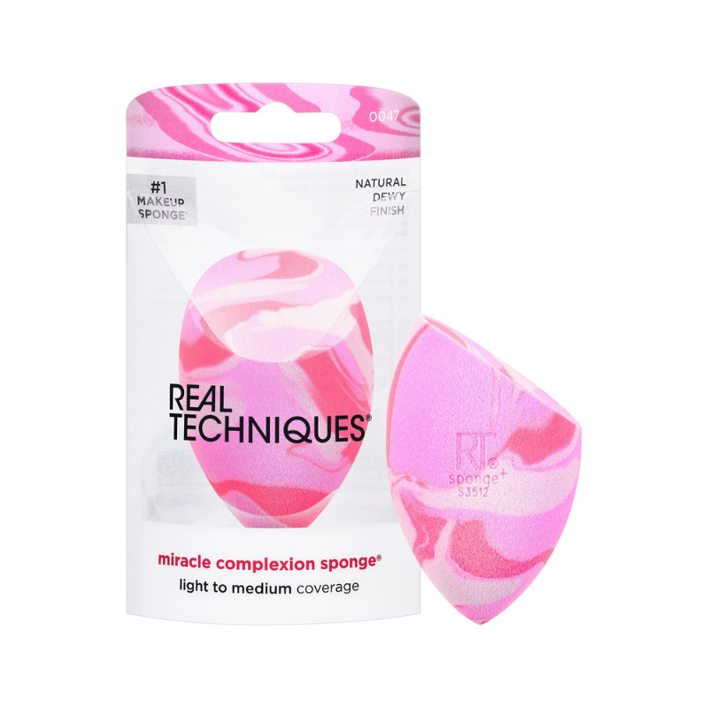 Mút Tán Nền Hồng Neon Hộp Nhựa Real Techniques