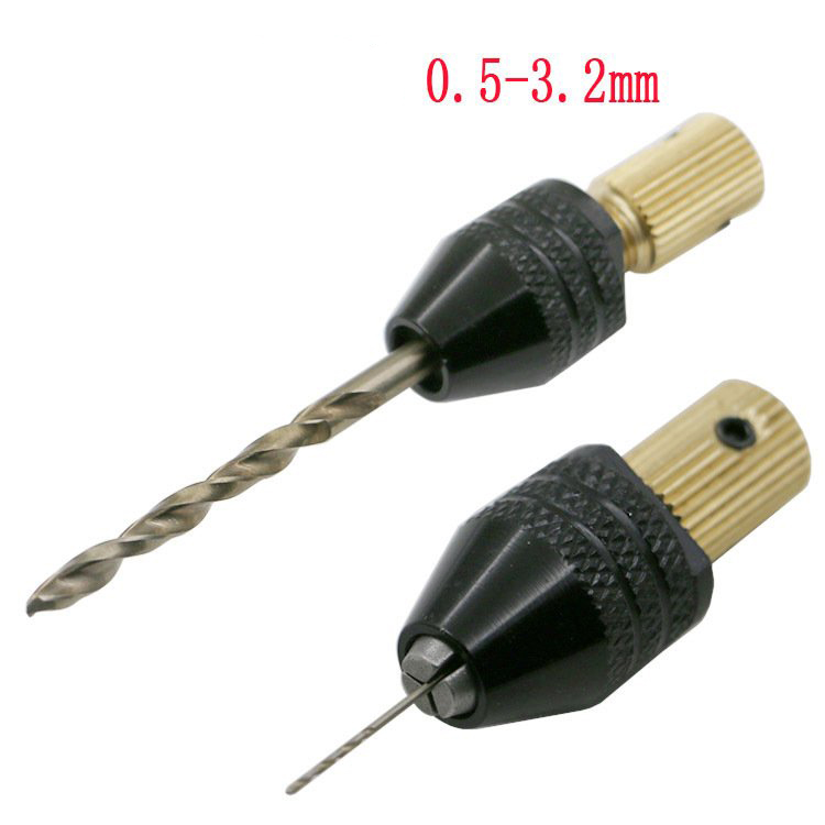 Bộ đầu kẹp giữ mũi khoan 3 chấu 0.5-3.2mm trục 3.17mm