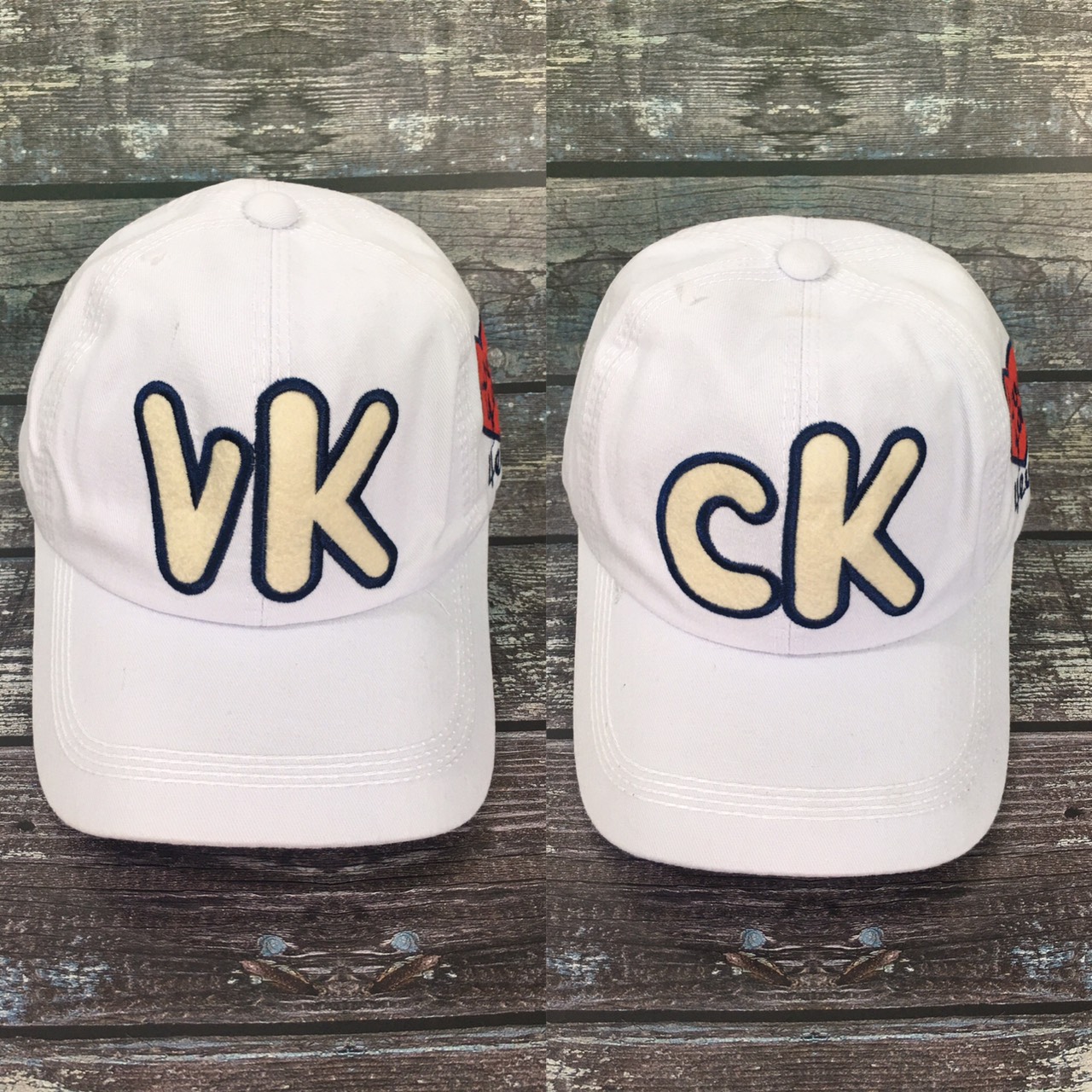 Cặp 2 nón cặp đôi thêu chữ CK VK ( Combo 2 nón)