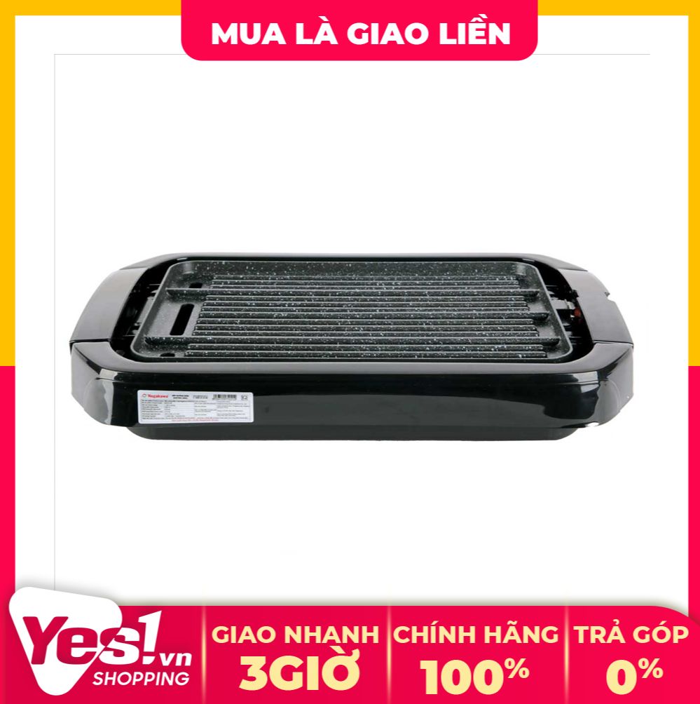 Bếp nướng điện 2 mặt nagakawa nag3102 - bảo hành chính hãng - voucher 10% tối đa 400k