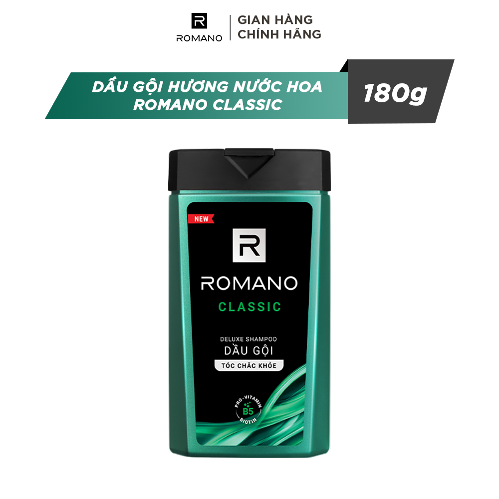 Dầu gội hương nước hoa Romano Classic 180g