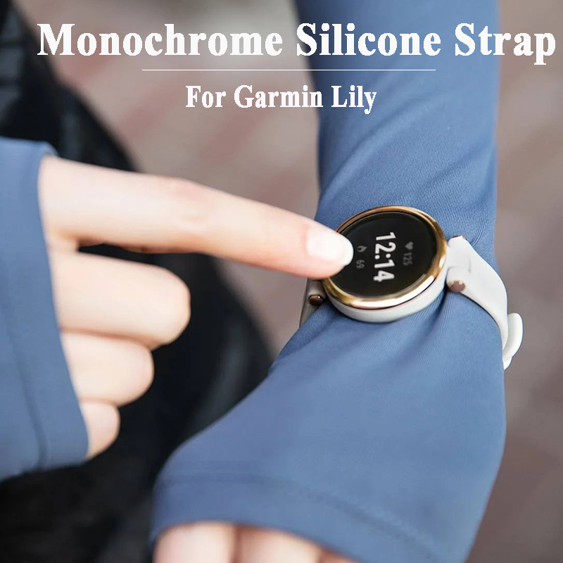 TIVIY Silicone Strap for Garmin Lily Dễ dàng tháo lắp nhanh Dây đeo bằng Silicone Strap