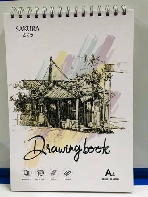 Sổ vẽ màu nước Sakura a3 50 tờ, sketchbook a3 hàng Việt chất lượng cao