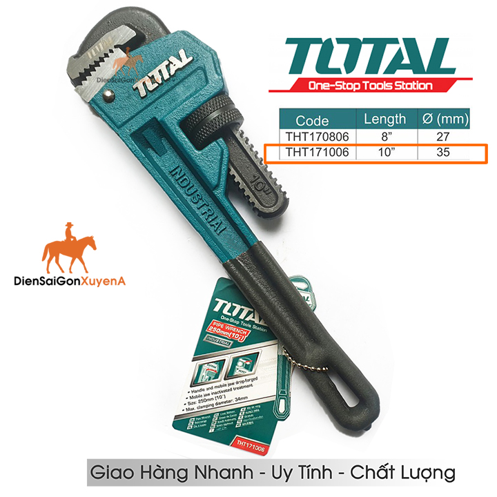 Mỏ lết răng 250mm 10inch Total THT171006 - ĐIỆN SÀI GÒN XUYÊN Á [TOTAL]