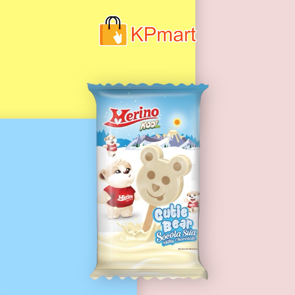 Kem gấu socola sữa Merino Kool Cutie Bear 64g